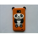 Coque silicone orange motif panda assis pour  Samsung I9100 Galaxy S2 + film protection écran offert