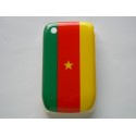 Coque rigide et brillante drapeau Cameroune pour Blackberry 8520 Curve  + film protection écran offert