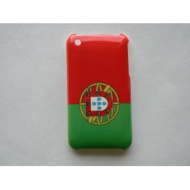 Coque rigide drapeau Portugal pour Iphone 3  + film protection écran offert