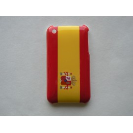 Coque rigide drapeau Espagne pour Iphone 3  + film protection écran offert