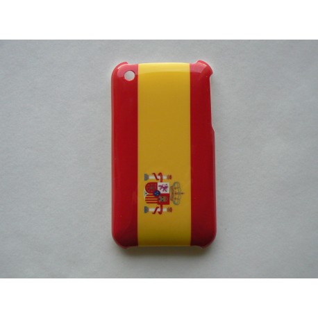 Coque rigide drapeau Espagne pour Iphone 3  + film protection écran offert