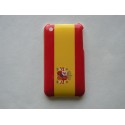 Coque rigide drapeau Espagne pour Iphone 3  + film protection écran offert