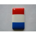 Coque rigide drapeau France pour Iphone 3  + film protection écran offert