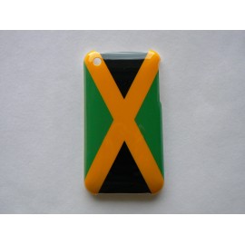 Coque rigide drapeau Jamaique pour Iphone 3  + film protection écran offert