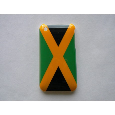 Coque rigide drapeau Jamaique pour Iphone 3  + film protection écran offert