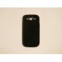 Coque Galaxy S3 I9300 semi-rigide glossy noire + film protection ecran offert