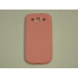 Coque Galaxy S3 I9300 semi-rigide glossy rose + film protection ecran offert