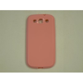 Coque Galaxy S3 I9300 semi-rigide glossy rose + film protection ecran offert