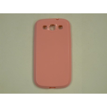 Coque Galaxy S3 I9300 semi-rigide glossy rose + film protection ecran offert