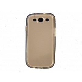 Coque pour Galaxy S3 I9300 semi-rigide glossy transparente + film protection ecran offert