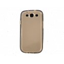 Coque pour Galaxy S3 I9300 semi-rigide glossy transparente + film protection ecran offert