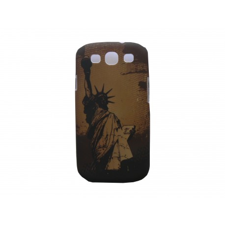 Coque pour Samsung I9300 Galaxy S3 silicone statue de la liberté + film protection écran offert