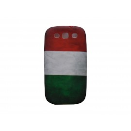 Coque pour Samsung I9300 Galaxy S3 silicone vintage drapeau Italie  + film protection écran offert