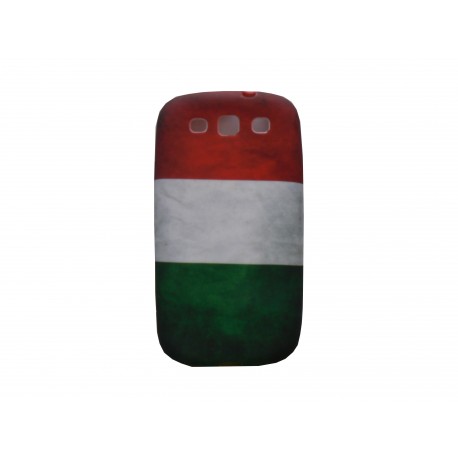 Coque pour Samsung I9300 Galaxy S3 silicone vintage drapeau Italie  + film protection écran offert