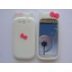 Coque Samsung I9300 Galaxy S3 silicone blanche nud papillon + film protection écran offert
