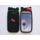 Coque Samsung I9300 Galaxy S3 silicone noire nud papillon + film protection écran offert
