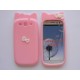 Coque Samsung I9300 Galaxy S3 silicone rose nud papillon + film protection écran offert