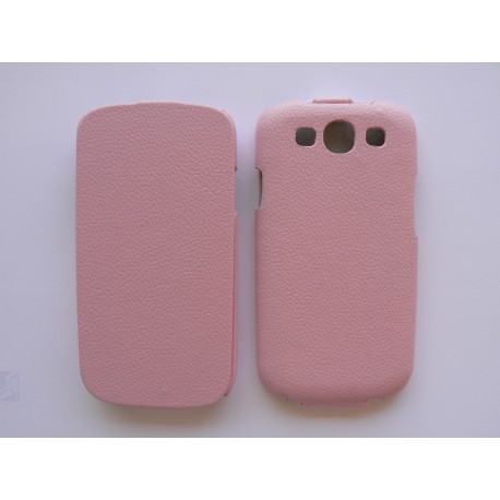 Pochette Etui simili-cuir granité rose pour Samsung I9300 Galaxy S3 + film protection écran 