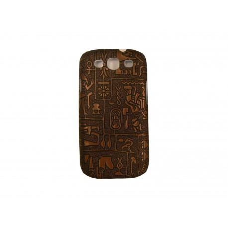 Coque pour Samsung I9300 Galaxy S3 hiéroglyphes + film protection écran offert