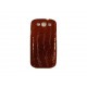 Coque pour Samsung I9300 Galaxy S3 simili-cuir serpent marron + film protection écran offert