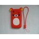 Coque Samsung S5830 Galaxy Ace silicone koala rouge + film protection écran offert