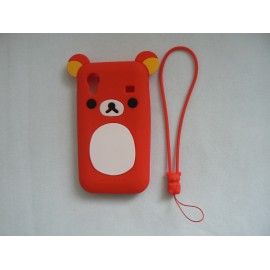 Coque Samsung S5830 Galaxy Ace silicone koala rouge + film protection écran offert