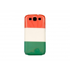 Coque Samsung I9300 Galaxy S3 rigide drapeau Italie + film protection écran offert