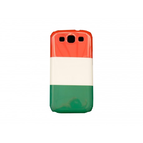 Coque Samsung I9300 Galaxy S3 rigide drapeau Italie + film protection écran offert