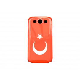 Coque Samsung I9300 Galaxy S3 rigide drapeau Turquie + film protection écran offert