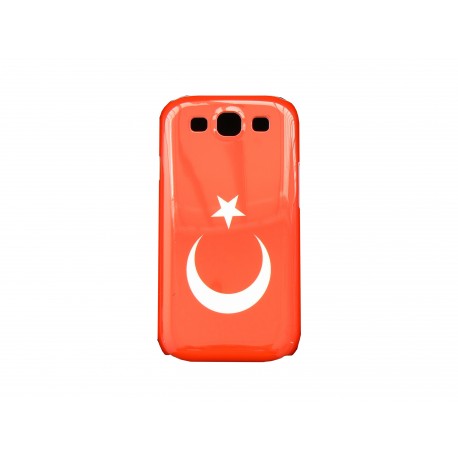 Coque Samsung I9300 Galaxy S3 rigide drapeau Turquie + film protection écran offert