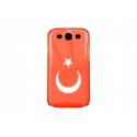 Coque Samsung I9300 Galaxy S3 rigide drapeau Turquie + film protection écran offert