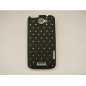 Coque HTC one X mate noire strass diamants + film protection écran offert