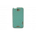 Coque HTC one X mate bleue strass diamants + film protection écran offert