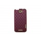 Coque HTC one X mate violette strass diamants + film protection écran offert