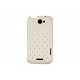 Coque HTC one X mate blanche strass diamants + film protection écran offert