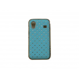 Coque Samsung S5830 Galaxy Ace bleue strass diamant + film protection écran offert