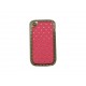 Coque Blackberry 8520 curve rose strass diamants + film protection ecran offert