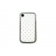Coque Blackberry 8520 curve blanche strass diamants + film protection ecran offert