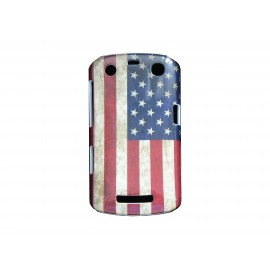 Coque pour Blackberry Curve 9350/9360/9370 drapeau Etats-Unis/USA vintage  + film protection écran offert