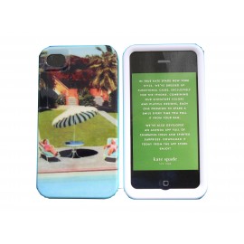 Coque pour Iphone 4 brillante bain de soleil en 2 parties + film protection écran