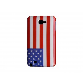 Coque rigide drapeau USA pour Samsung Galaxy Note I9220/N7000  + film protection écran offert