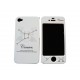 Coque integrale signe zodiaque cancer strass diamants pour Iphone 4 + film protection ecran