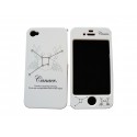 Coque integrale signe zodiaque cancer strass diamants pour Iphone 4 + film protection ecran
