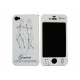 Coque integrale signe zodiaque gemeau strass diamants pour Iphone 4 + film protection ecran