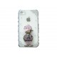 Coque brillante motif petit garcon rose strass diamants Iphone 4 + film protection ecran