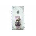 Coque brillante motif petit garcon rose strass diamants Iphone 4 + film protection ecran