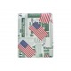 Etui pochette pour Ipad 2 USA impréssion journal vert + film protection écran 