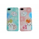 2 Coques pour Iphone 4 motif chat + film protection écran