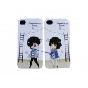 2 Coques pour Iphone 4 "Happiness" + film protection écran