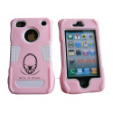 Coque pour Iphone 4 rigide intégrale rose incassable + film protection écran offert